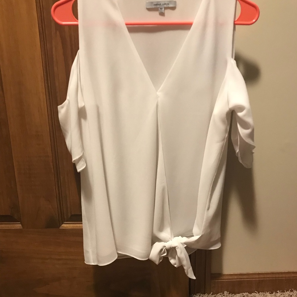 Naked zebra white ots top